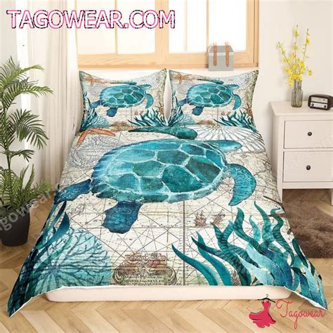 Sea Turtle Tortoise Bedding Set - Tagowear