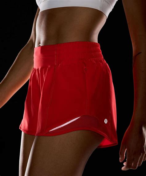 Lululemon Hotty Hot High Rise Lined Short Carnation Red Lulu Fanatics
