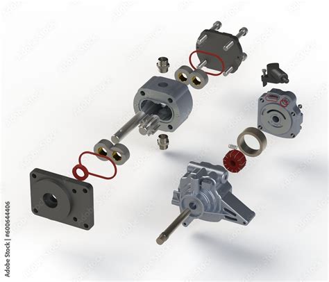 Hydraulic Pumps Exploded View Steering Pump Power Presure Pump Oil