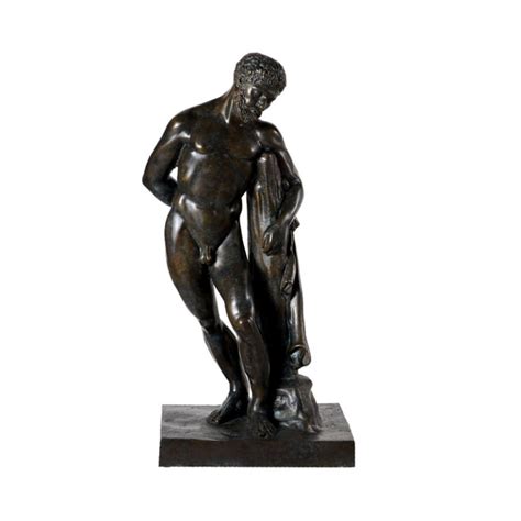 Bronze Nude Man Greco Sculpture Metropolitan Galleries Inc