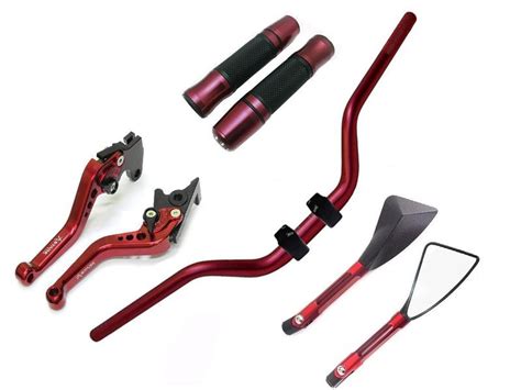 Kit Guidão Naked Manopla Fechada Jupiter Retrovisor TM Manete Duke Stark Race