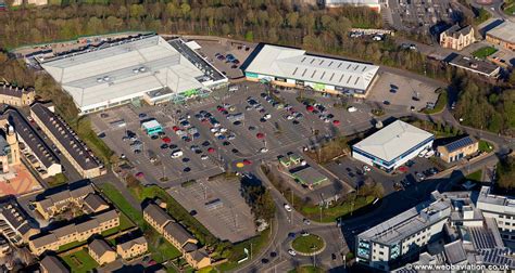 Princess Way Retail Park Burnley Aerial Photograph Aerial