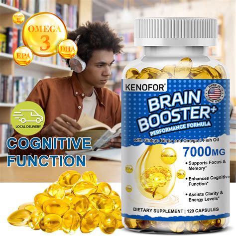 KENOFOR Ginkgo Omega 3 Fish Oil Supplement Improves Focus And Memory