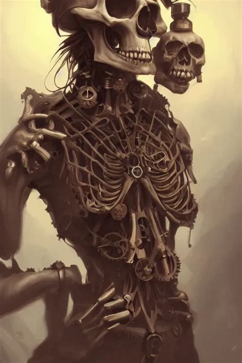 Skeleton Steampunk By Mandy Jurgens Digital Painting Stable