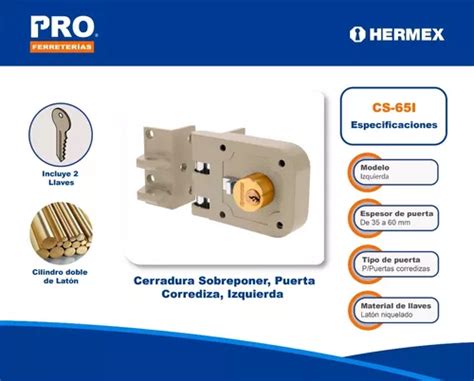 Cerradura Sobreponer Puerta Corrediza Cl Sica Izq En