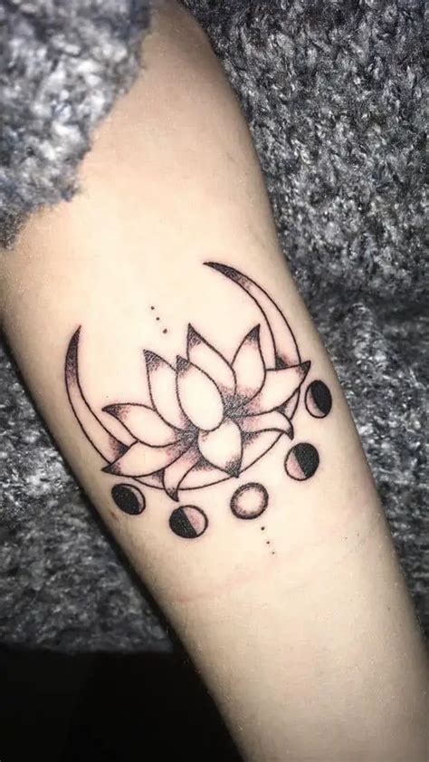 Lotus Flower And Crescent Moon Tattoo Meaning | Best Flower Site