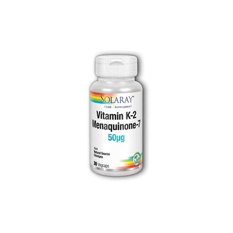 Solaray Vitamin K2 Menaquinone 7 30 X 50mcg Vegicaps