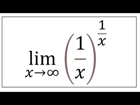 Limit Of X X As X Approaches Infinity Youtube