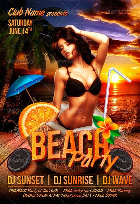 Sexy Summer Beach Party Flyer Template Psd Flyer Ffflyer