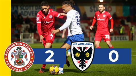 Dons Beaten By Double Blow News AFC Wimbledon