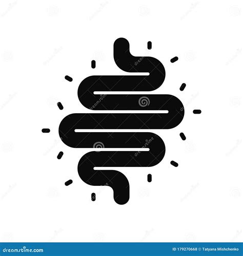 Gut Constipation Icon In Flat Style Colitis Vector Illustration On