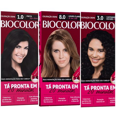 Tabela De Cores Tintura Biocolor - Tinta de Cabelo Biocolor kit 50g Diversas Cores | Shopee Brasil