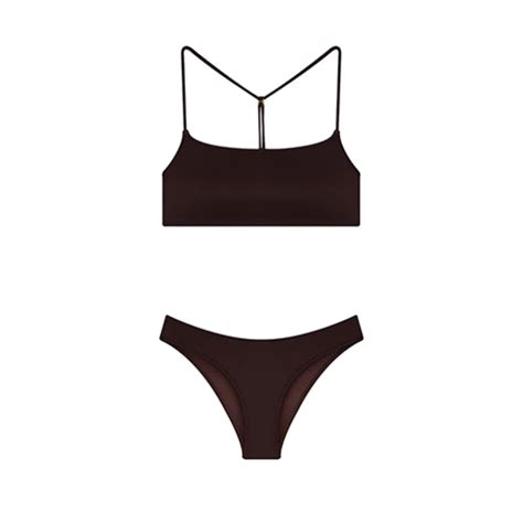 Shikoo Swimwear Brown Valentina Athlete Bikini Set Hipicon