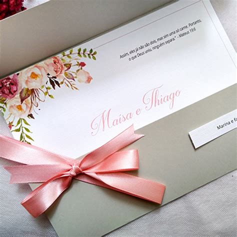 Convite De Casamento Rosa E Cinza Oh Personalizados