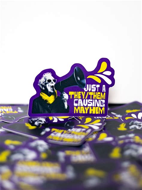 Lgbtq Non Binary Decal They Them Sticker Slgbtqia Activism Queer Gay Lesbian Bisexual