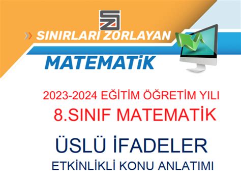 Sinif Matemat K Szm Sl Fadeler Etk Nl Kl Konu Anlatimi