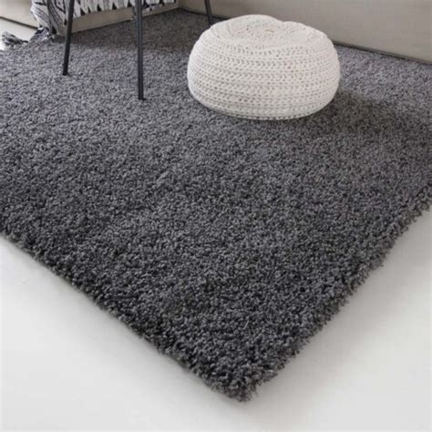 Hochflor Teppich Shaggy Trend Grau Tapeso