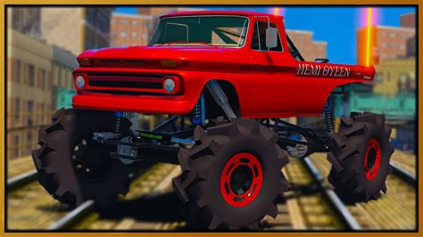 Gta Roleplay Monster Truck Chasing Destroying Cops Redlinerp