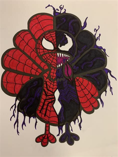 Spider Man And Venom Inspired Turkey Mashup