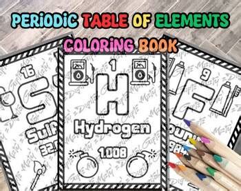 periodic table  elements printable coloring book   elements