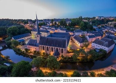 Panorama City Luxembourg Birds Eye View Stock Photo 2215119611