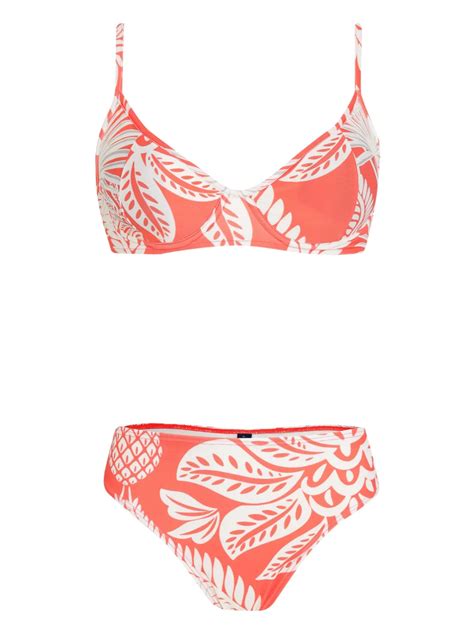 Lygia Nanny Lilica Bikini Set Orange FARFETCH
