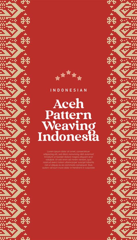 indonesian aceh pattern weaving illustration  vector art