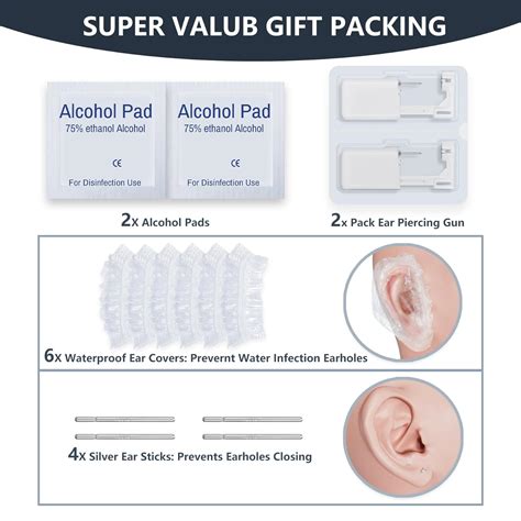 Disposable Ear Piercing Kit With Painless Gun 2 Qatar Ubuy