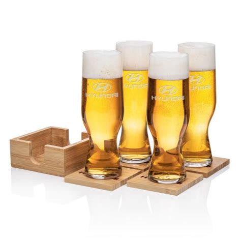 Barware Bamboo Coaster Gift Set Covington Dsk Cv