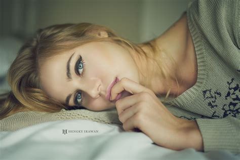 Women Blonde Finger On Lips Portrait Face Hengky Irawan HD Wallpaper Rare Gallery