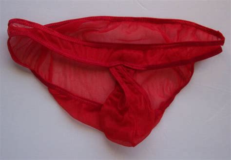 K1534M Sexy Men Mesh C Thru Pouch Bikini W Twist Color EBay