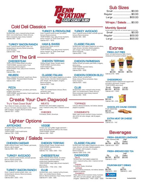 Penn Station | Menu