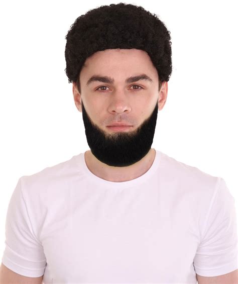 Hpo Adult Black Color Mens Old Dutch Human Hair Full Beard