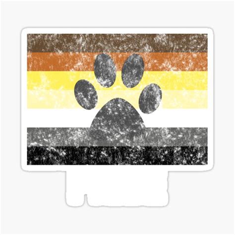 Vintage Retro Gay Bear Brotherhood Pride Flag Sticker For Sale By CreativeStrike Redbubble