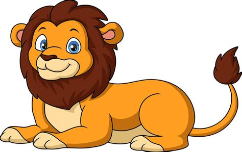 Cute Lion Cartoon Lying Down 27507433 Vector Art At Vecteezy