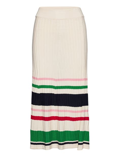 GANT D1 Striped Rib Knit Skirt Midi skjørt Boozt