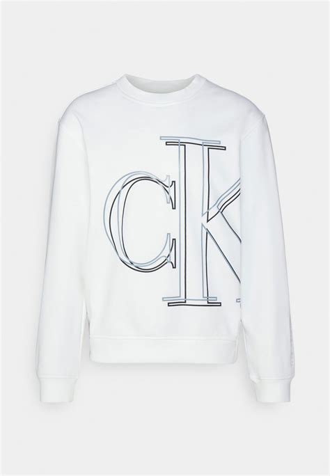 Calvin Klein Jeans Illuminated Crew Neck Unisex Bluza Bright White