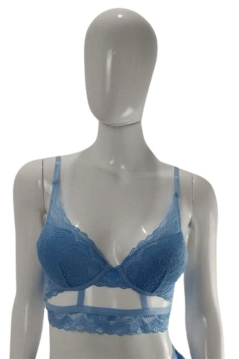 Conjunto de Lingerie Top Bojo Detalhes e Calcinha Fio Dental Arzzani Moda Íntima