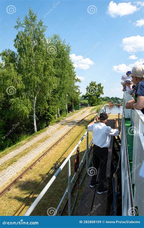 Slipways Of The Elbl G Canal Cruise On The Grass Editorial Stock Image