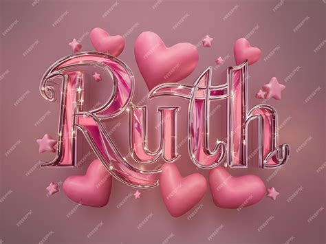 Premium Vector Ruth Name Logo Design Background Ruth Name Typography