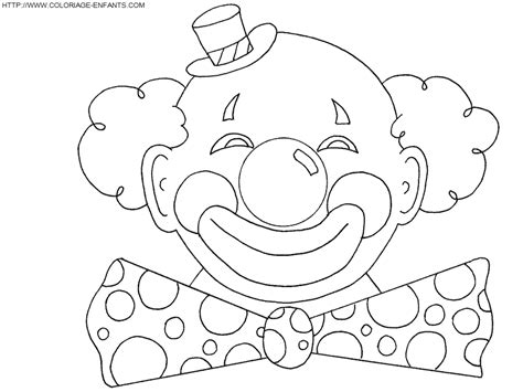 Coloriage cirque clown rigolo à imprimer et à colorier