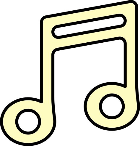 Yellow Music Quaver Icon Or Symbol. 24156080 Vector Art at Vecteezy