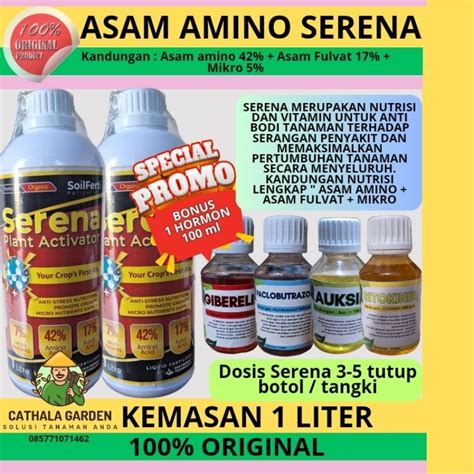 jual asam amino serena kemasan  liter pupuk tanaman asam amino