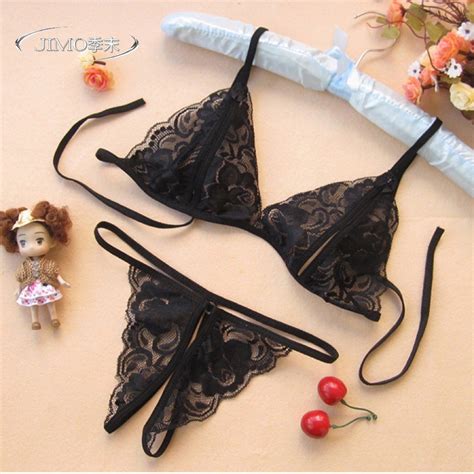 Conjunto de Lingerie Sexy de Três Pontos Estilo Sexy de Três Pontos Mulheres Sutiã de Renda