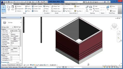 Autodesk Revit Architecture Tutorial Basic Wall Youtube