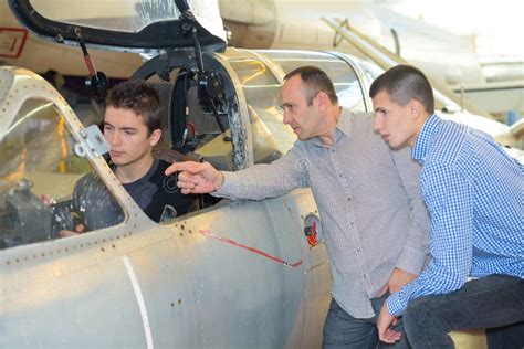 people  fighter jet stock photo image  instruction