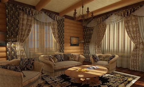 Шторы для деревянного дома - 40 фото