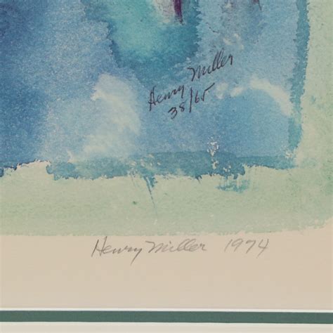 Henry Valentine Miller - Henry Valentine Miller Offset Lithograph "Blue Face," 1974 | EBTH