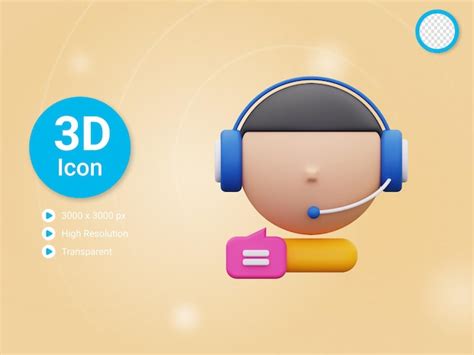 Premium Psd 3d Customer Service Icon