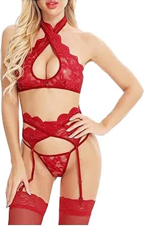 Amazon Womens Sexy Teddy Bodysuit One Piece Boudoir Lingerie Crotchless Underwear Teddy